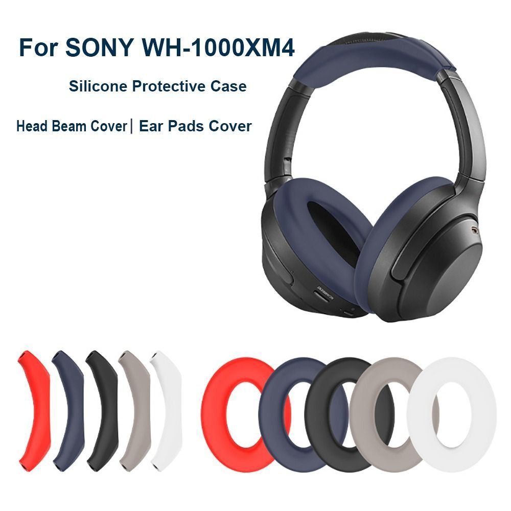 Sony Headphone Wh-1000Xm4 - อุปกรณ์เสริมสำหรับหูฟัง แผ่นรองหูฟังซิลิโคนกันกระแทก ป้องกันฝุ่น นุ่มสบาย สำหรับ Sony